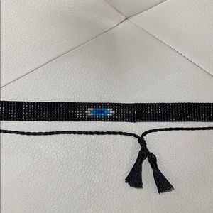 adjustable evil eye beaded choker